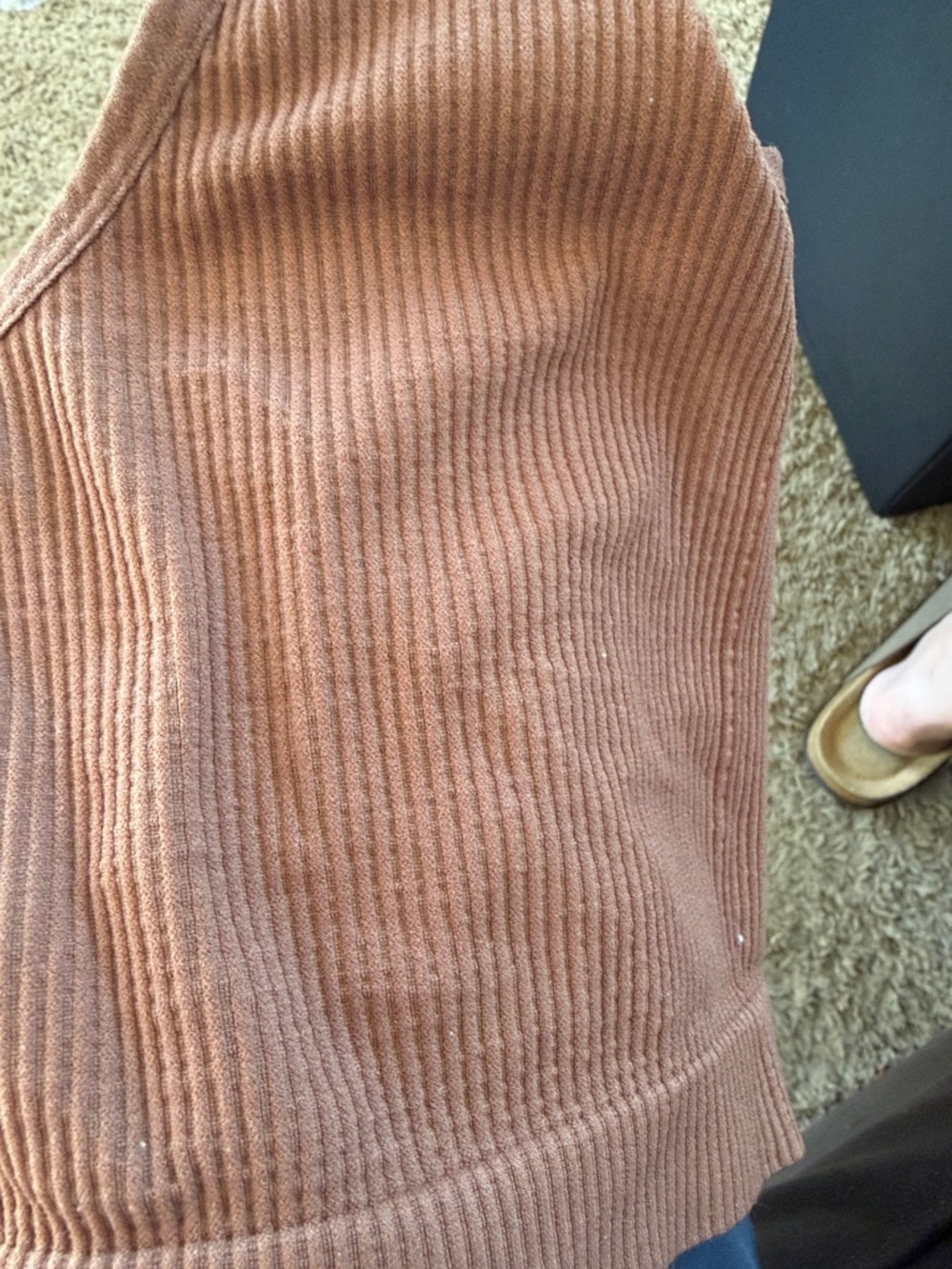 Colsie Pink Ribbed V-Neck Camisole - Picture 3 of 3